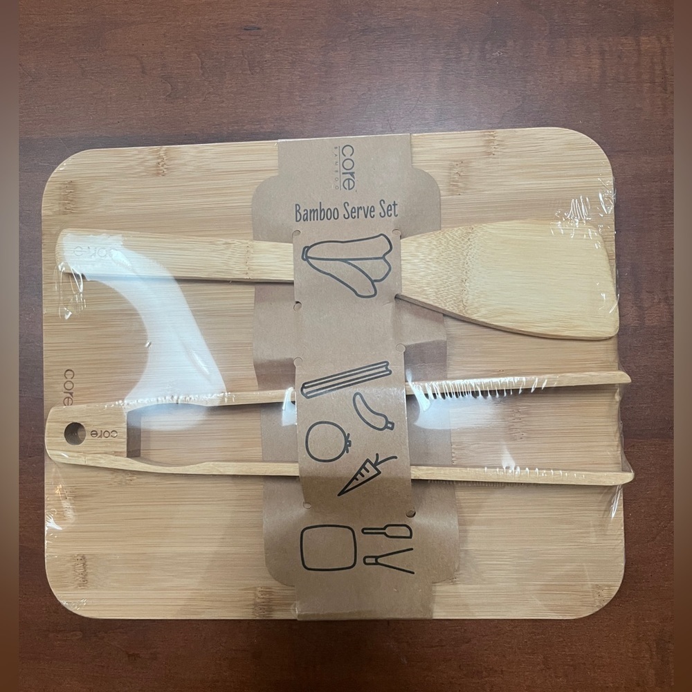 NWT Bamboo Serve Set still in the packaging by Core Bamboo